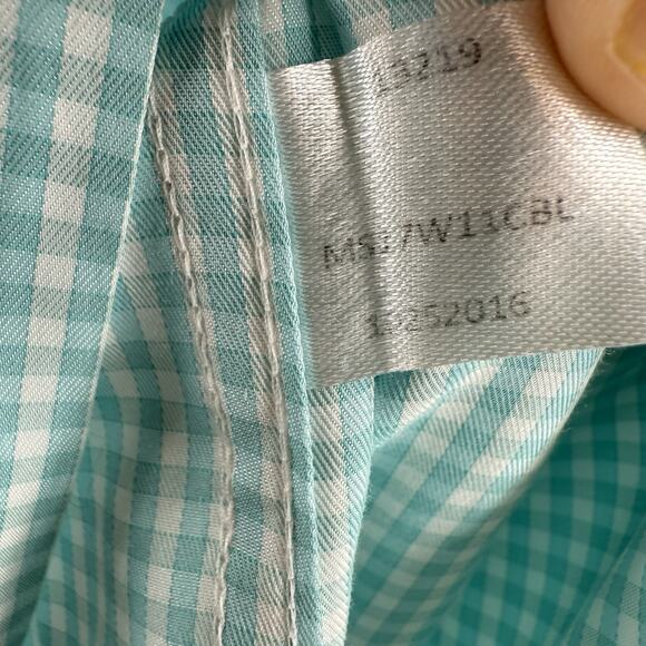 Peter Millar Men's White Blue Check Crown Soft Button Down Shirt Silk Blend XL - Picture 11 of 14